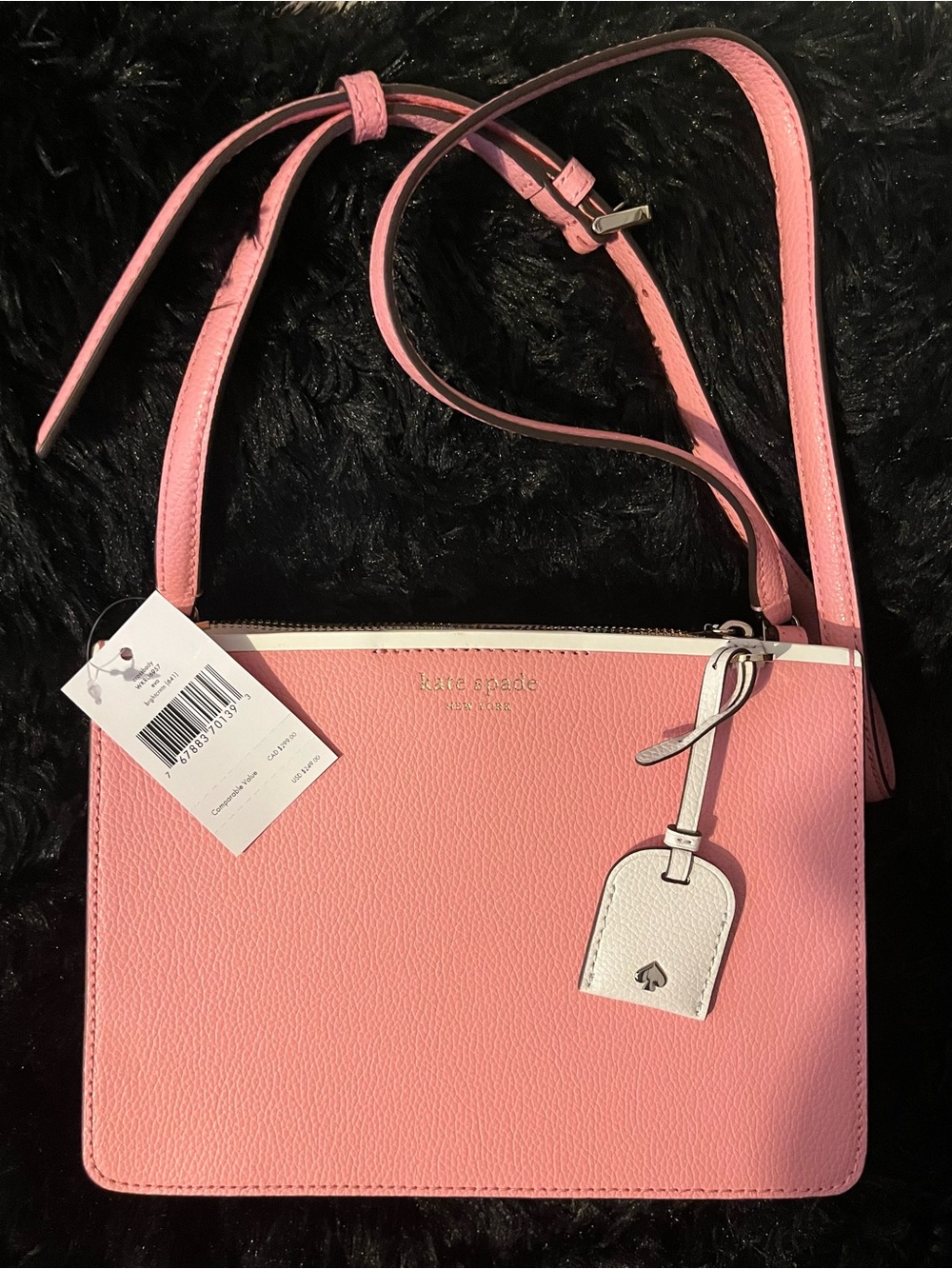 Kate Spade Pink Leather Crossbody Bag with White Tag NWT